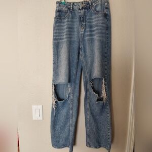 Shein Jeans, Women's Size 6 Shein Distressed Denim Blue Jeans